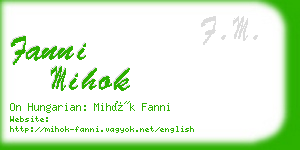 fanni mihok business card